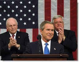 Bush giving State of the Union Address on Jan. 28th, 2003
